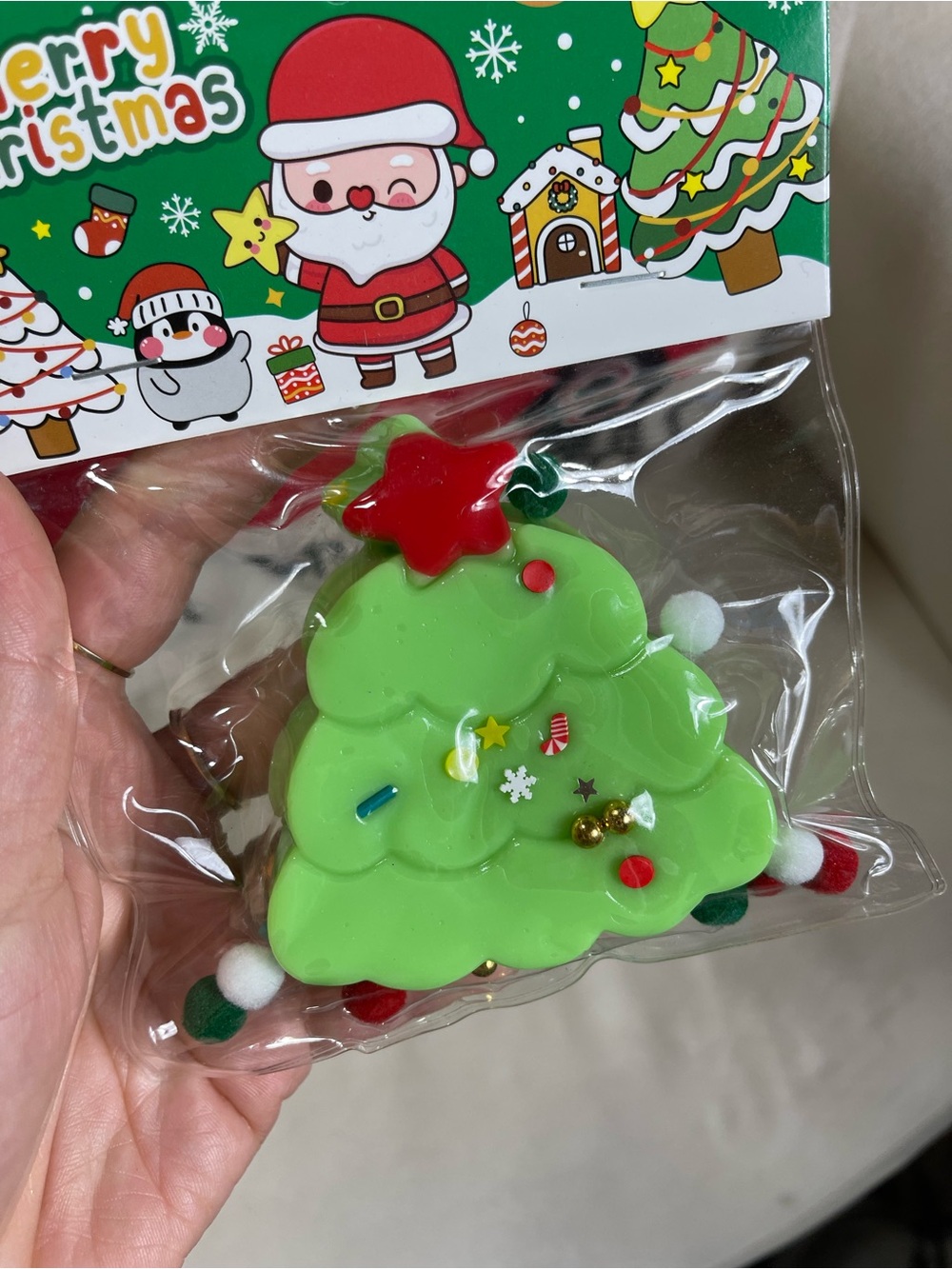 Holiday Christmas Tree Squashy Toy - Green